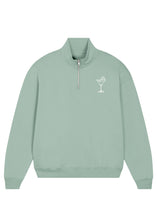 Lade das Bild in den Galerie-Viewer, quarter zip - "geottert nicht gerührt" - aloe