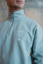 Lade das Bild in den Galerie-Viewer, quarter zip - "geottert nicht gerührt" - aloe
