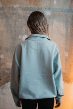Lade das Bild in den Galerie-Viewer, quarter zip - "geottert nicht gerührt" - aloe
